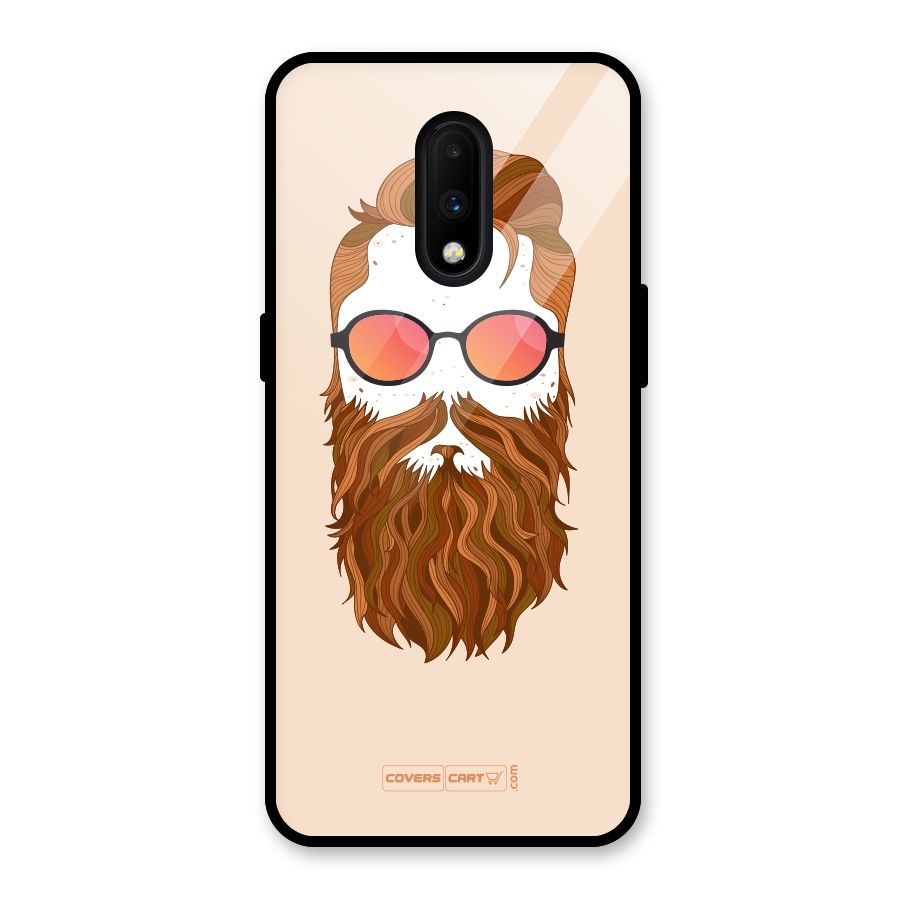 Man in Beard Glass Back Case for OnePlus 7