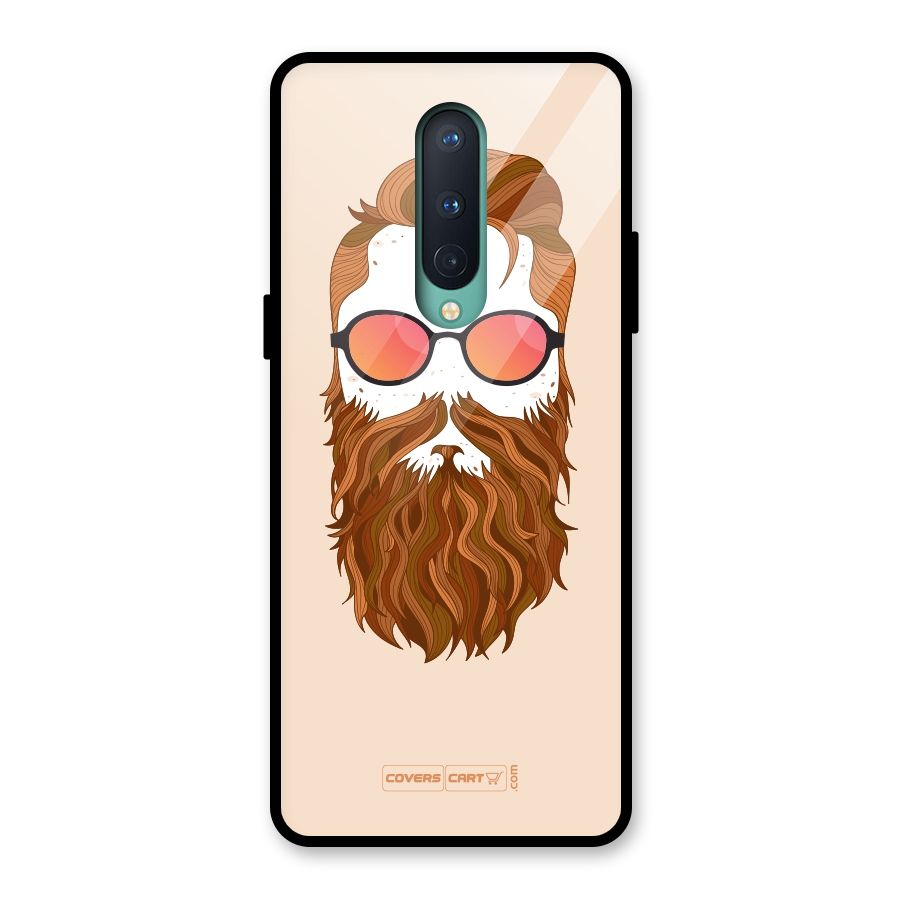 Man in Beard Glass Back Case for OnePlus 8