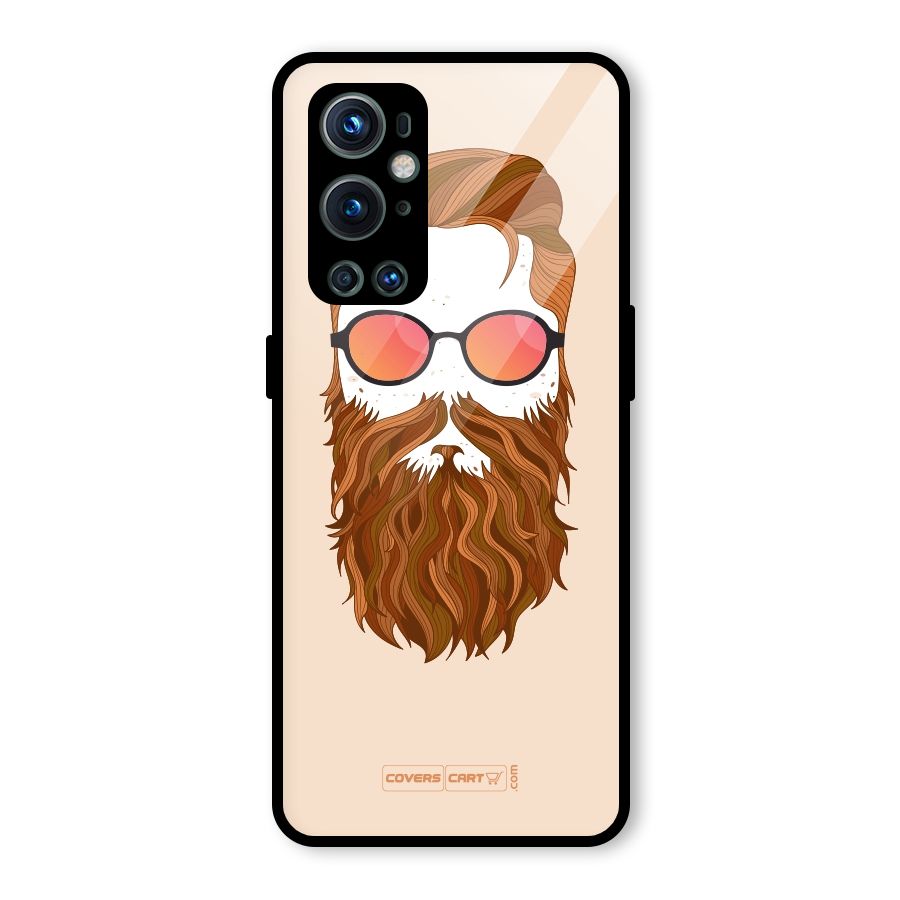 Man in Beard Glass Back Case for OnePlus 9 Pro