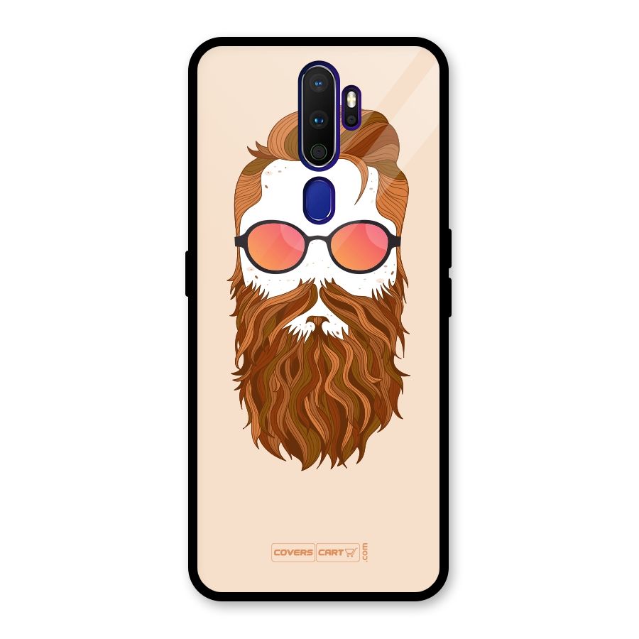 Man in Beard Glass Back Case for Oppo A9 (2020)