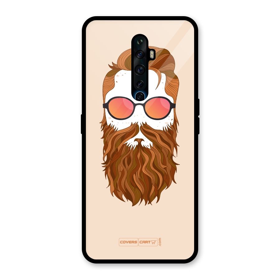 Man in Beard Glass Back Case for Oppo Reno2 Z