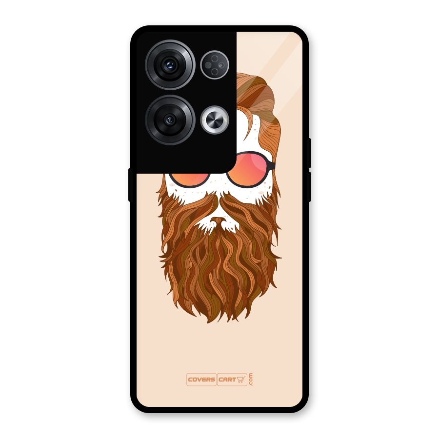 Man in Beard Glass Back Case for Oppo Reno8 Pro 5G