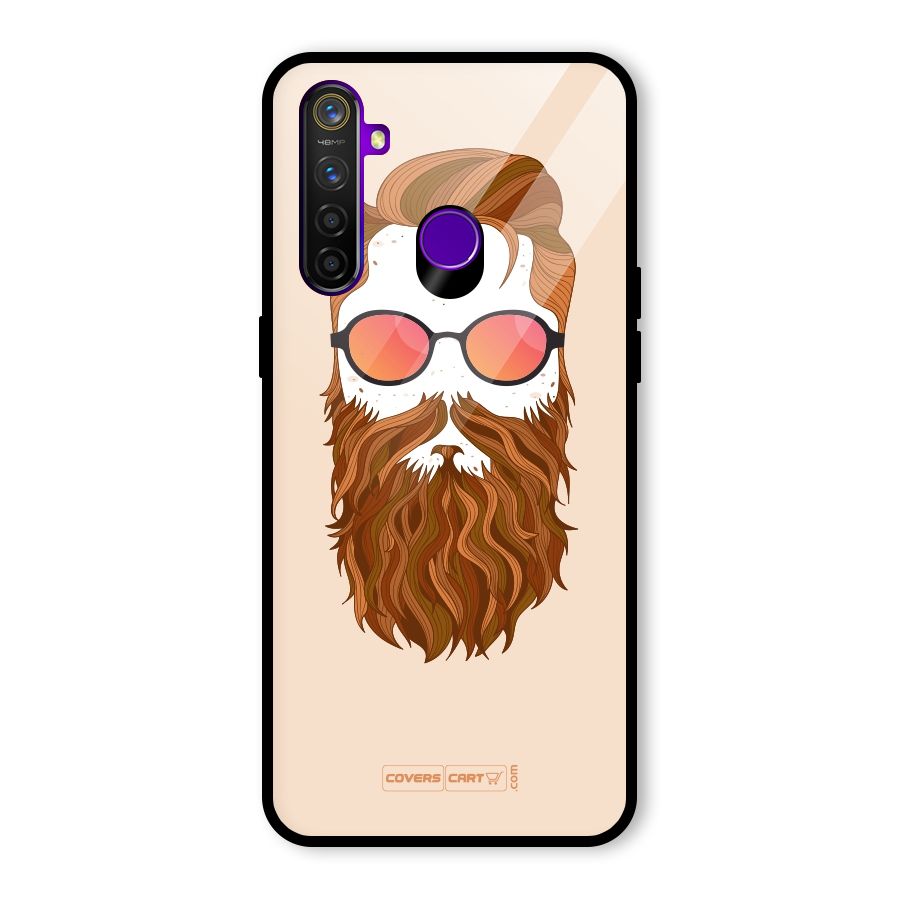 Man in Beard Glass Back Case for Realme 5 Pro