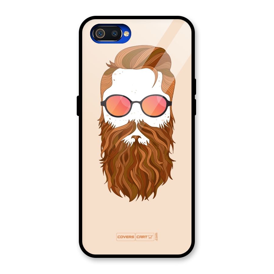 Man in Beard Glass Back Case for Realme C2