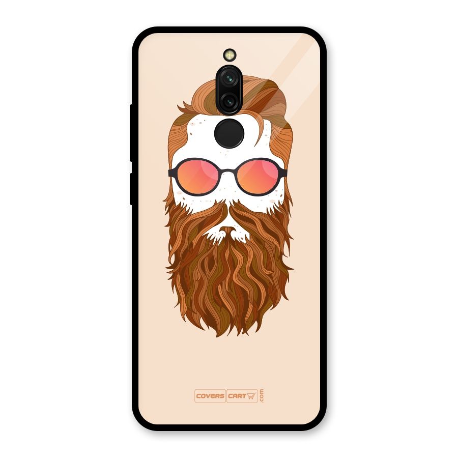 Man in Beard Glass Back Case for Redmi 8