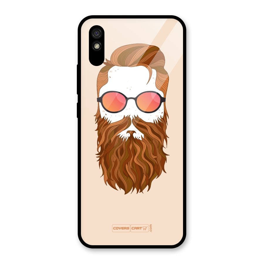 Man in Beard Glass Back Case for Redmi 9i