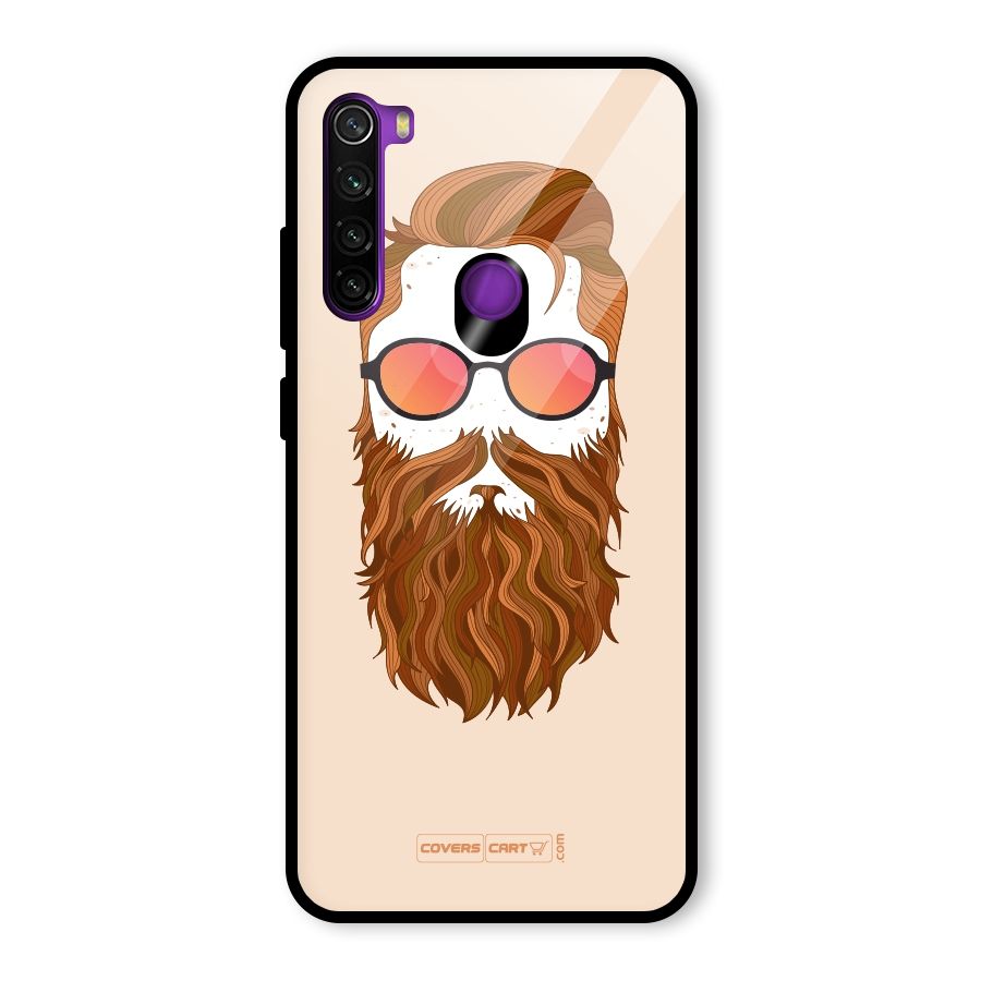 Man in Beard Glass Back Case for Redmi Note 8