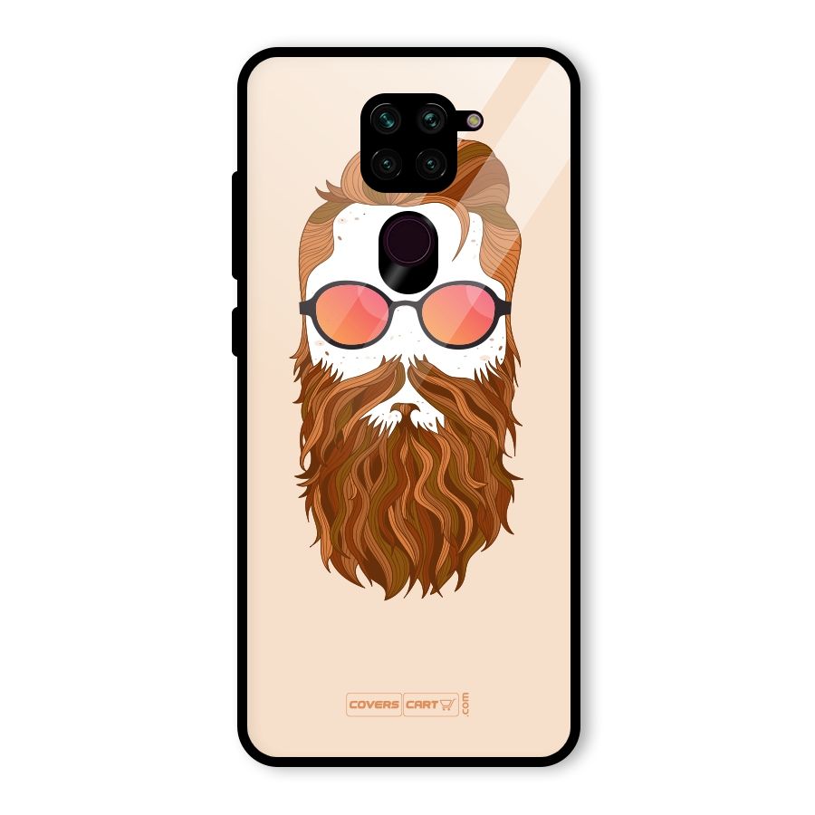Man in Beard Glass Back Case for Redmi Note 9