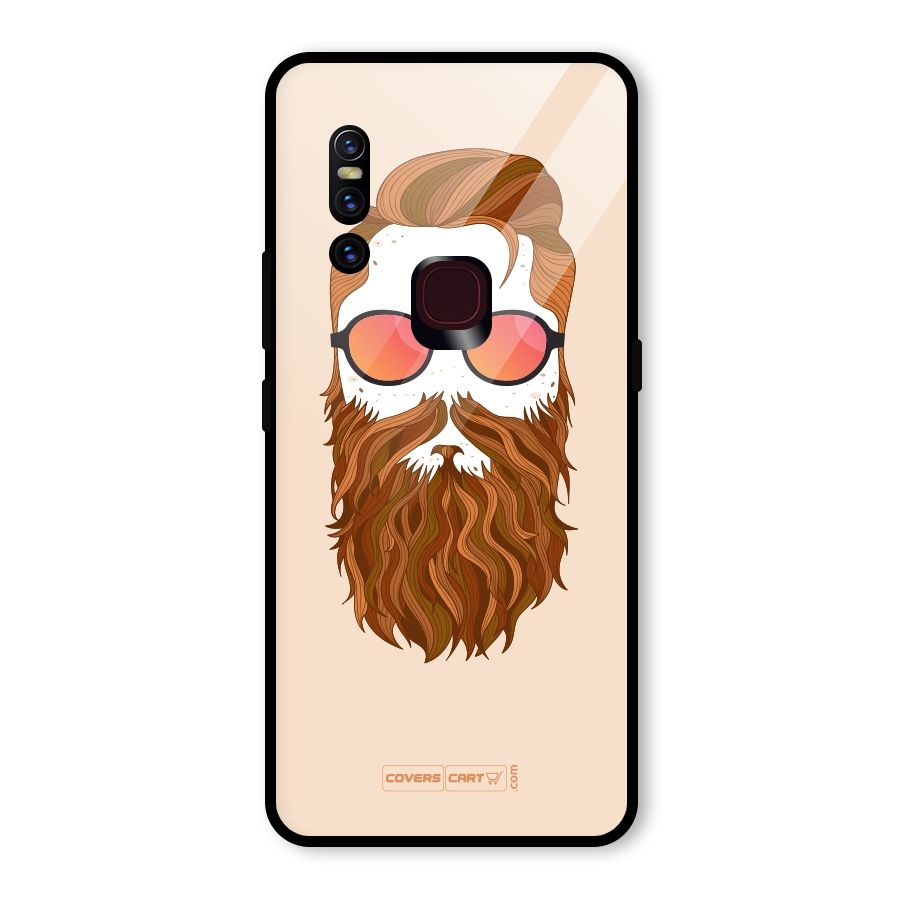 Man in Beard Glass Back Case for Vivo V15