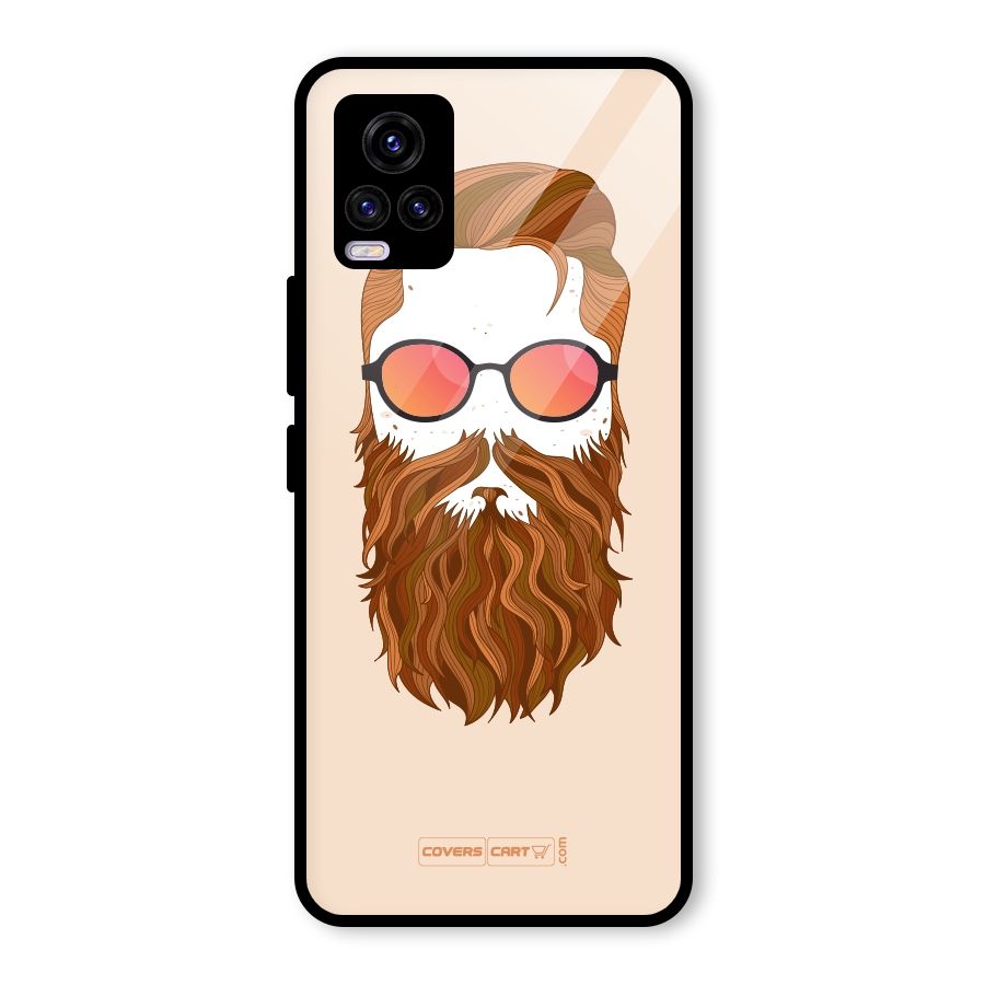 Man in Beard Glass Back Case for Vivo V20