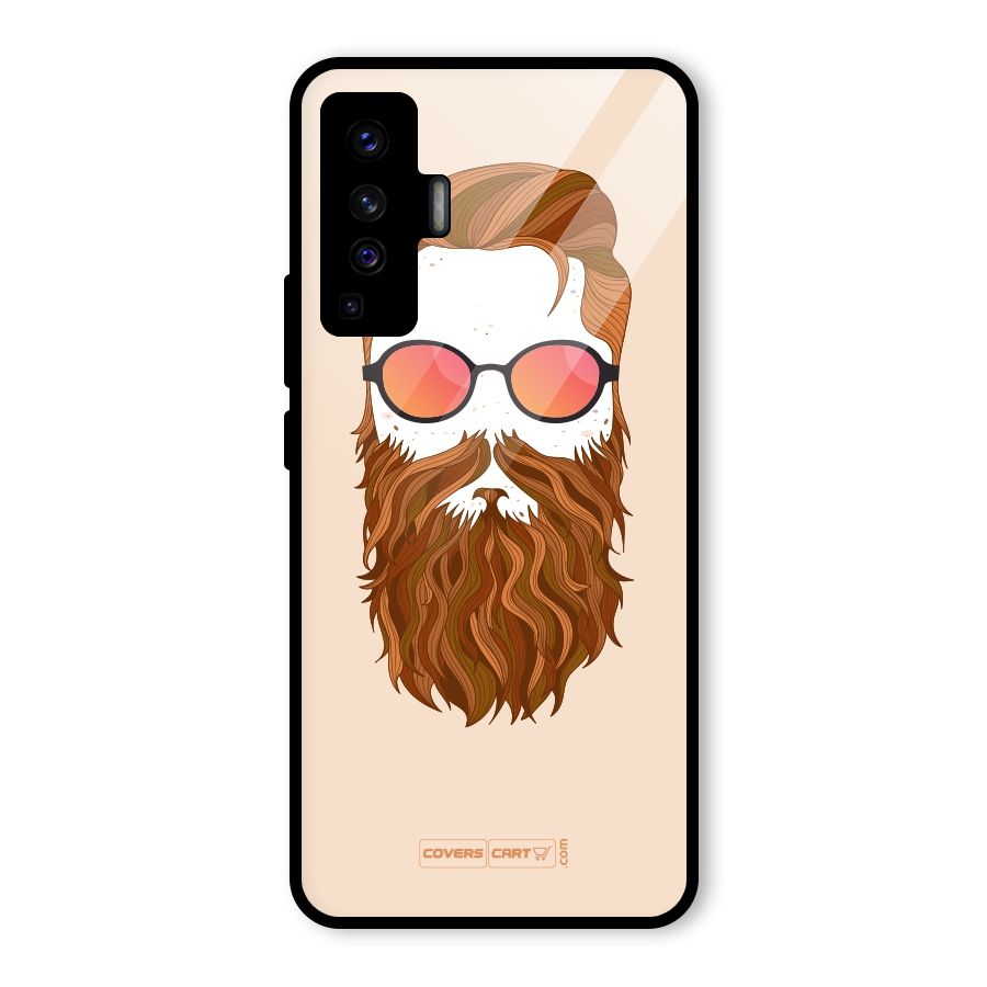 Man in Beard Glass Back Case for Vivo X50