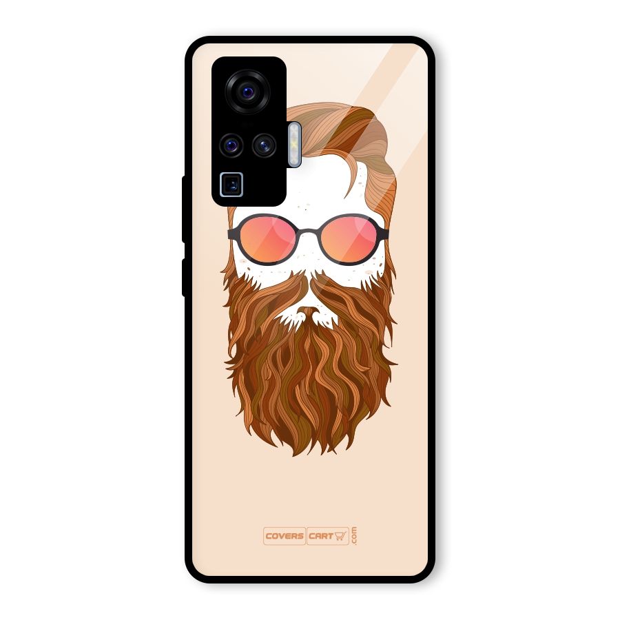Man in Beard Glass Back Case for Vivo X50 Pro