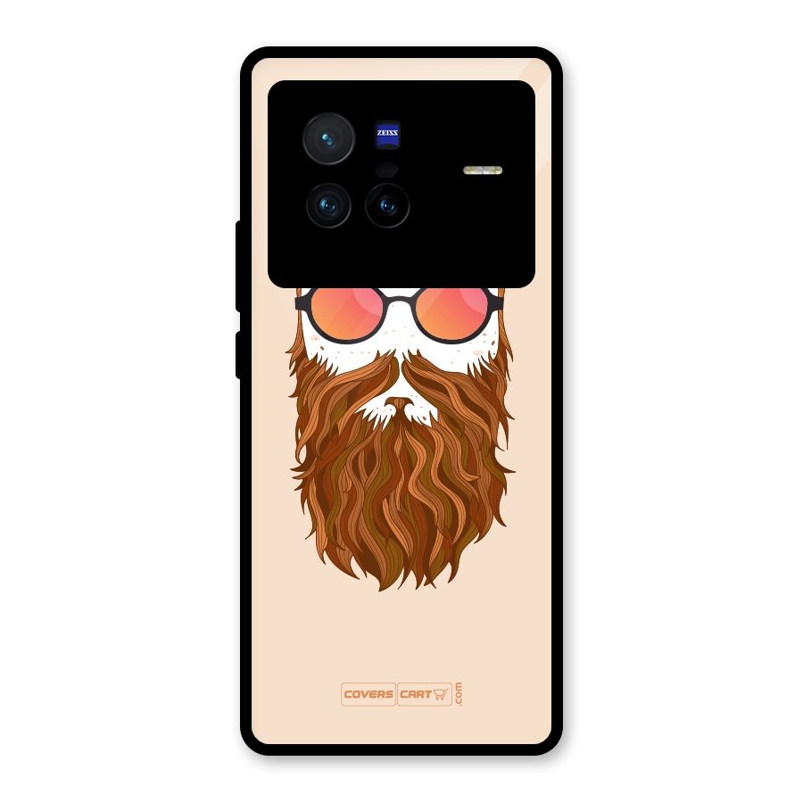 Man in Beard Glass Back Case for Vivo X80