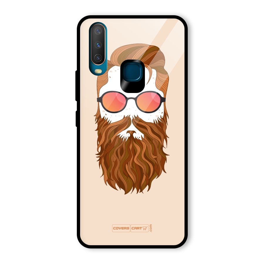 Man in Beard Glass Back Case for Vivo Y12