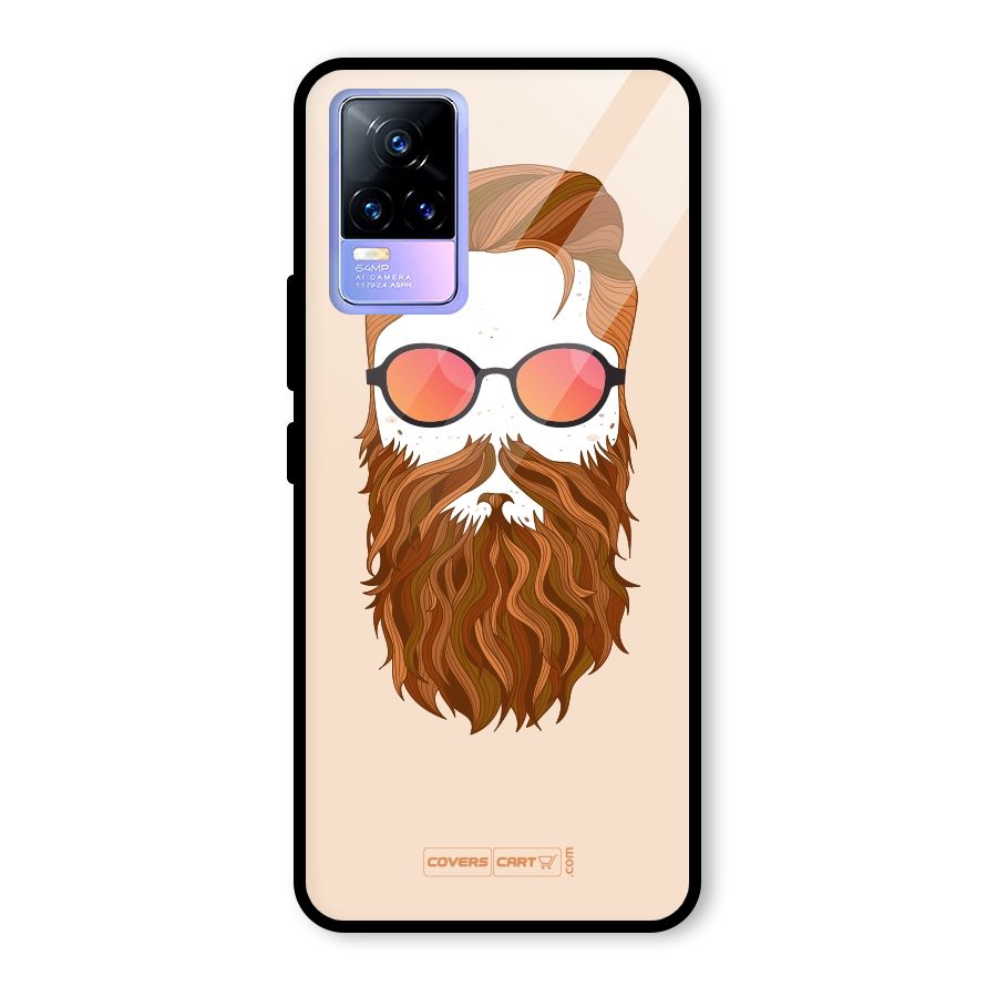 Man in Beard Glass Back Case for Vivo Y73