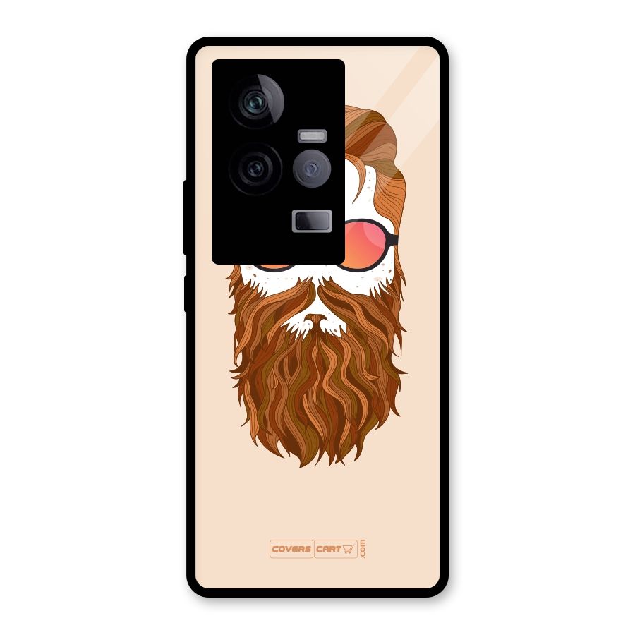 Man in Beard Glass Back Case for Vivo iQOO 11 5G