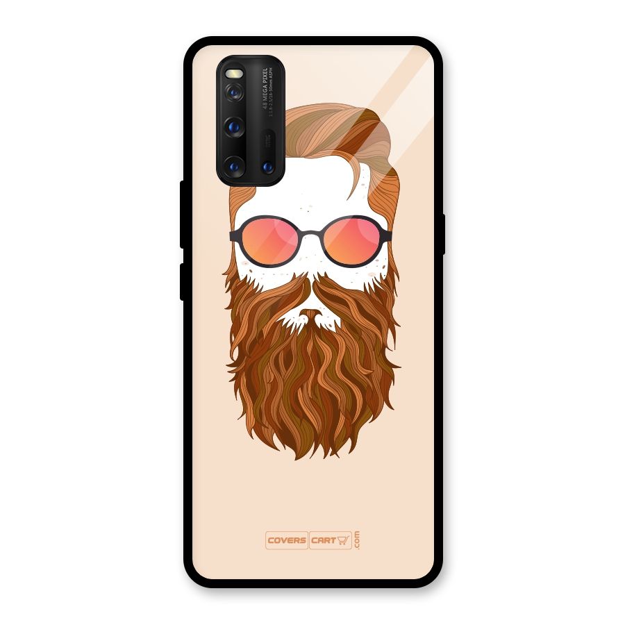 Man in Beard Glass Back Case for Vivo iQOO 3