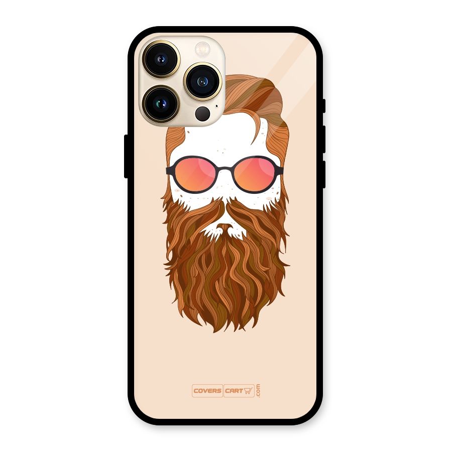 Man in Beard Glass Back Case for iPhone 13 Pro Max