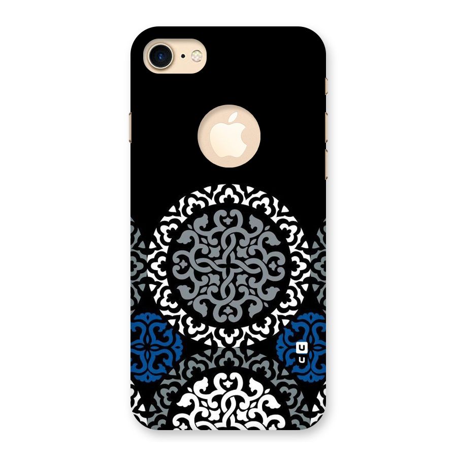 Mandala Circle Pattern Back Case for iPhone 7 Logo Cut