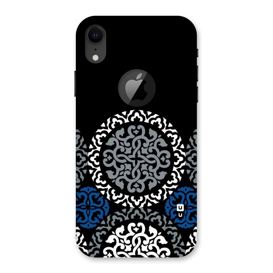 Mandala Circle Pattern Back Case for iPhone XR Logo Cut