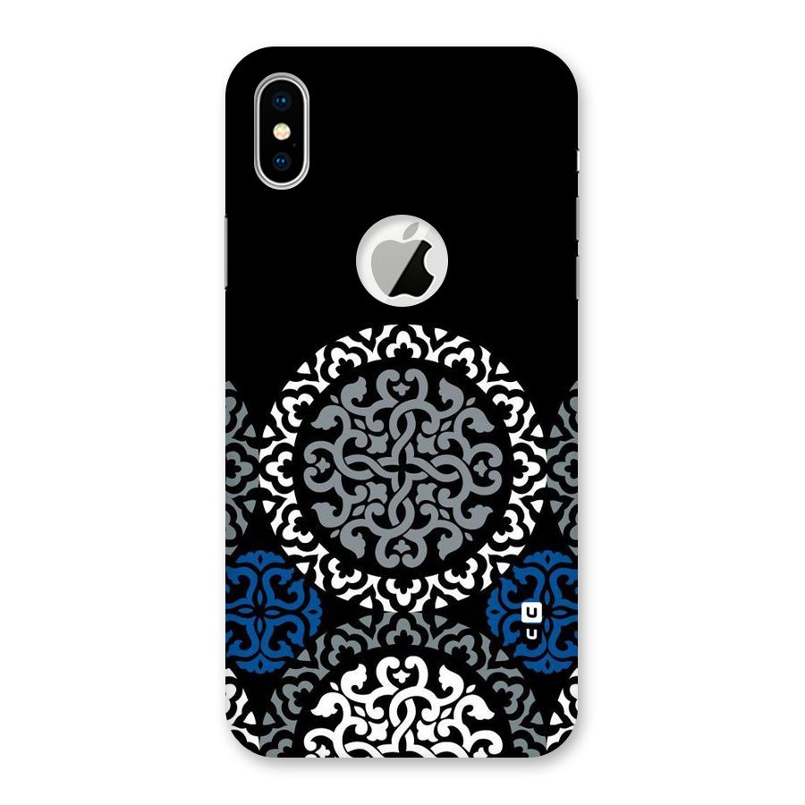 Mandala Circle Pattern Back Case for iPhone X Logo Cut