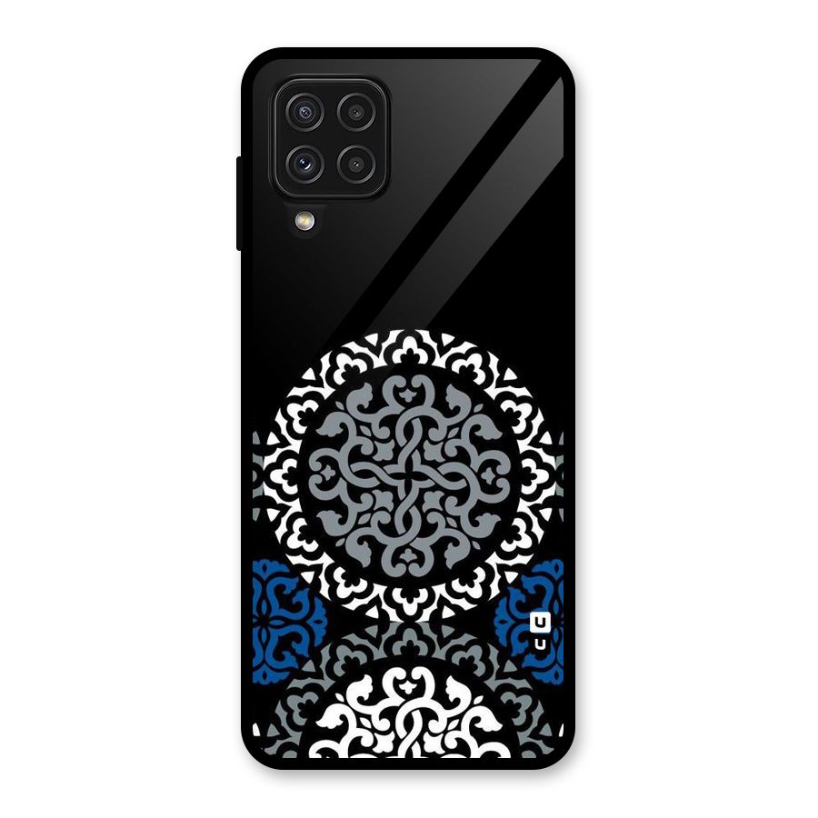Mandala Circle Pattern Glass Back Case for Galaxy A22 4G