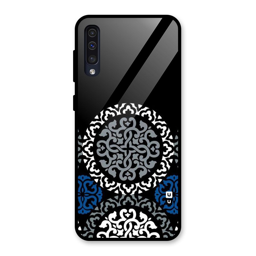 Mandala Circle Pattern Glass Back Case for Galaxy A30s