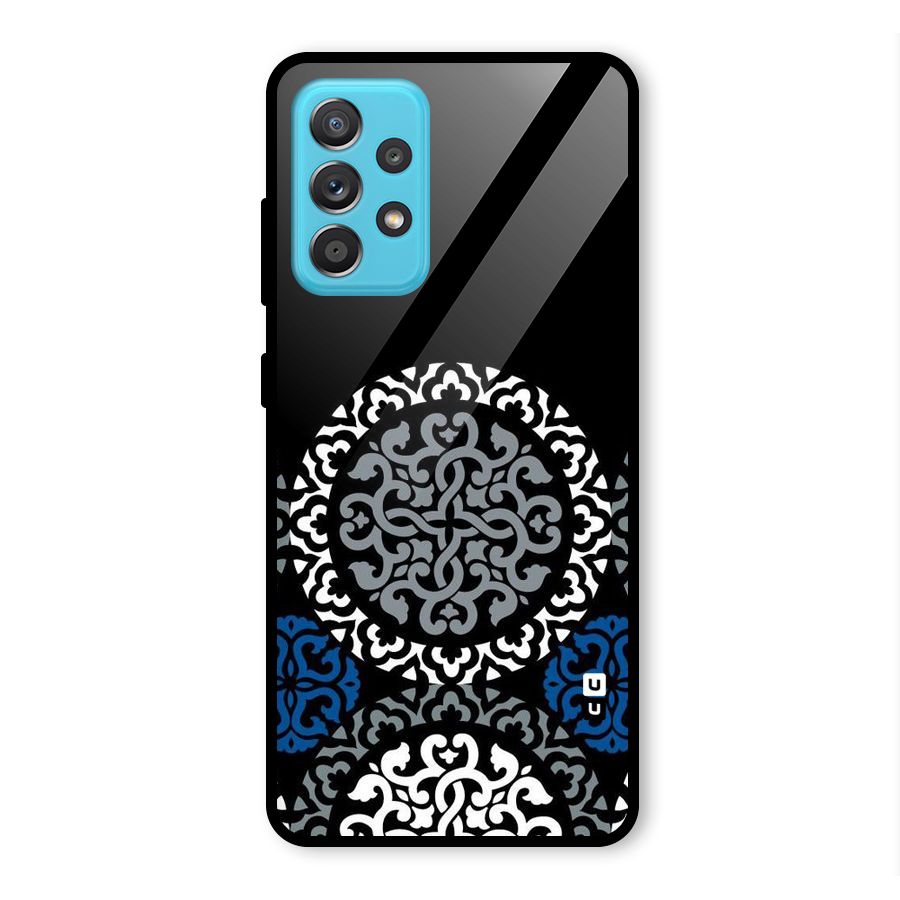 Mandala Circle Pattern Glass Back Case for Galaxy A52