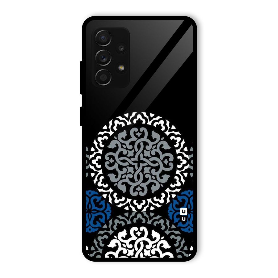 Mandala Circle Pattern Glass Back Case for Galaxy A53 5G