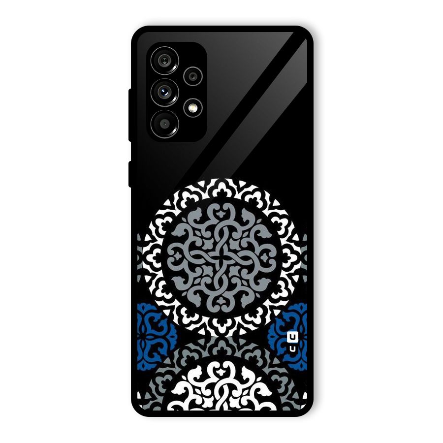 Mandala Circle Pattern Glass Back Case for Galaxy A73 5G