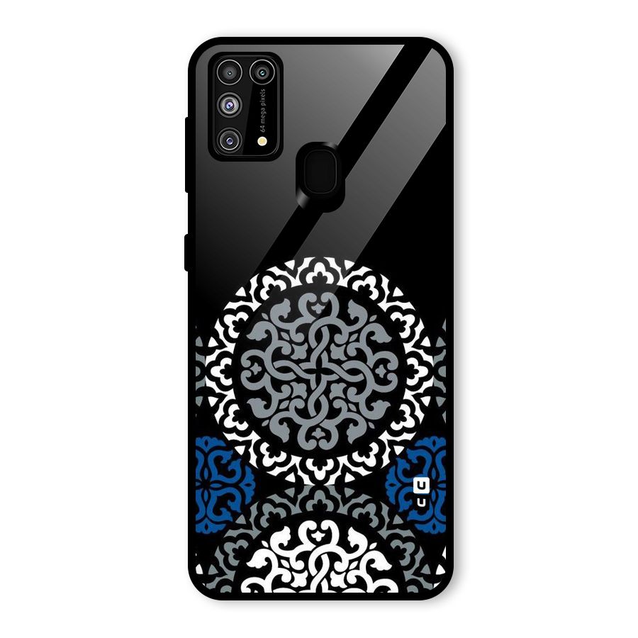 Mandala Circle Pattern Glass Back Case for Galaxy F41