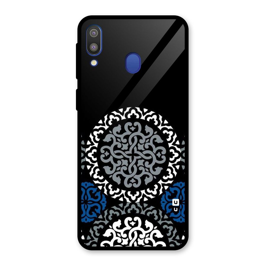 Mandala Circle Pattern Glass Back Case for Galaxy M20