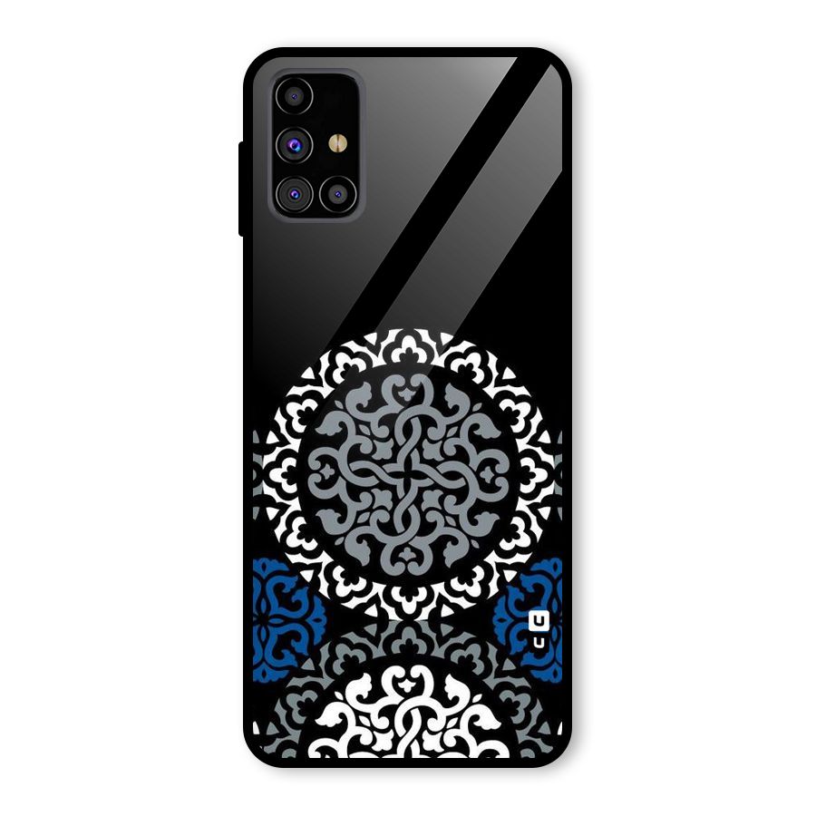 Mandala Circle Pattern Glass Back Case for Galaxy M31s