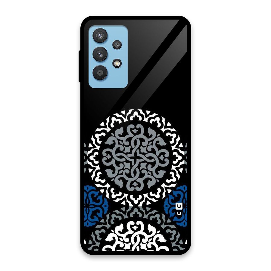 Mandala Circle Pattern Glass Back Case for Galaxy M32 5G