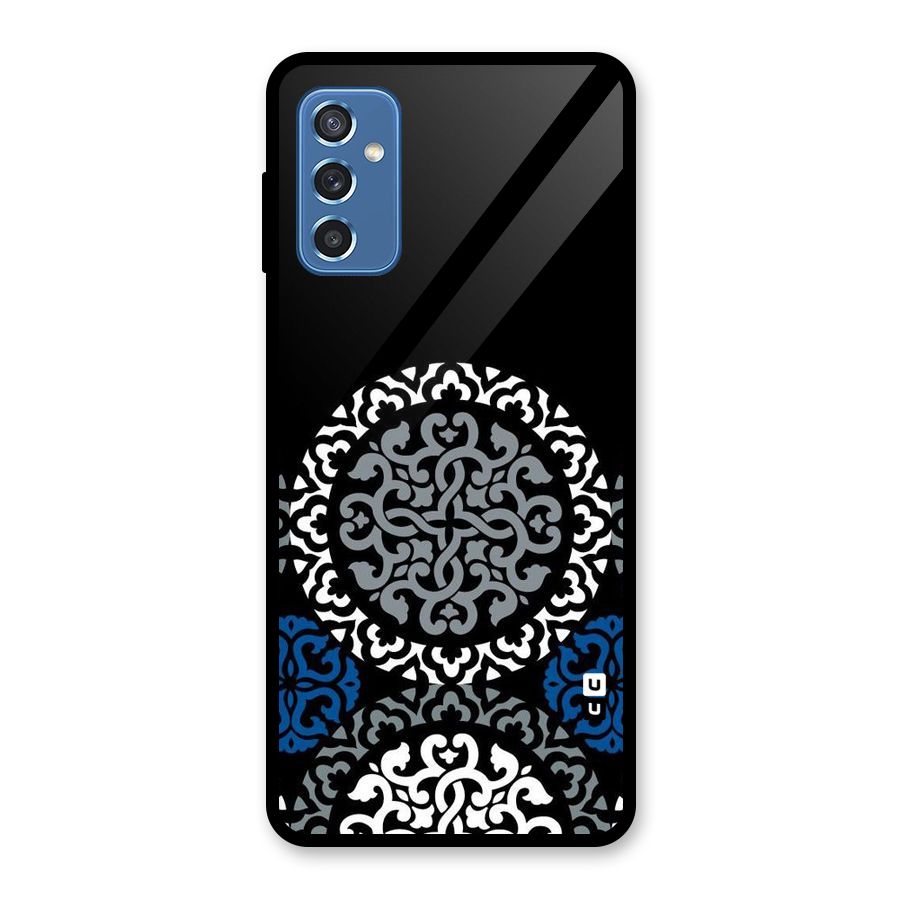 Mandala Circle Pattern Glass Back Case for Galaxy M52 5G