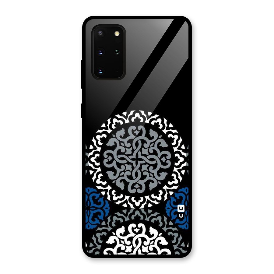Mandala Circle Pattern Glass Back Case for Galaxy S20 Plus