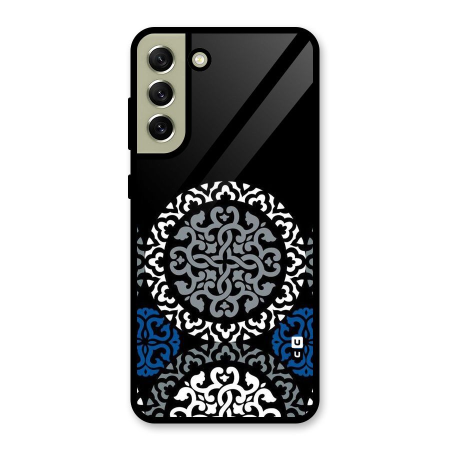 Mandala Circle Pattern Glass Back Case for Galaxy S21 FE 5G