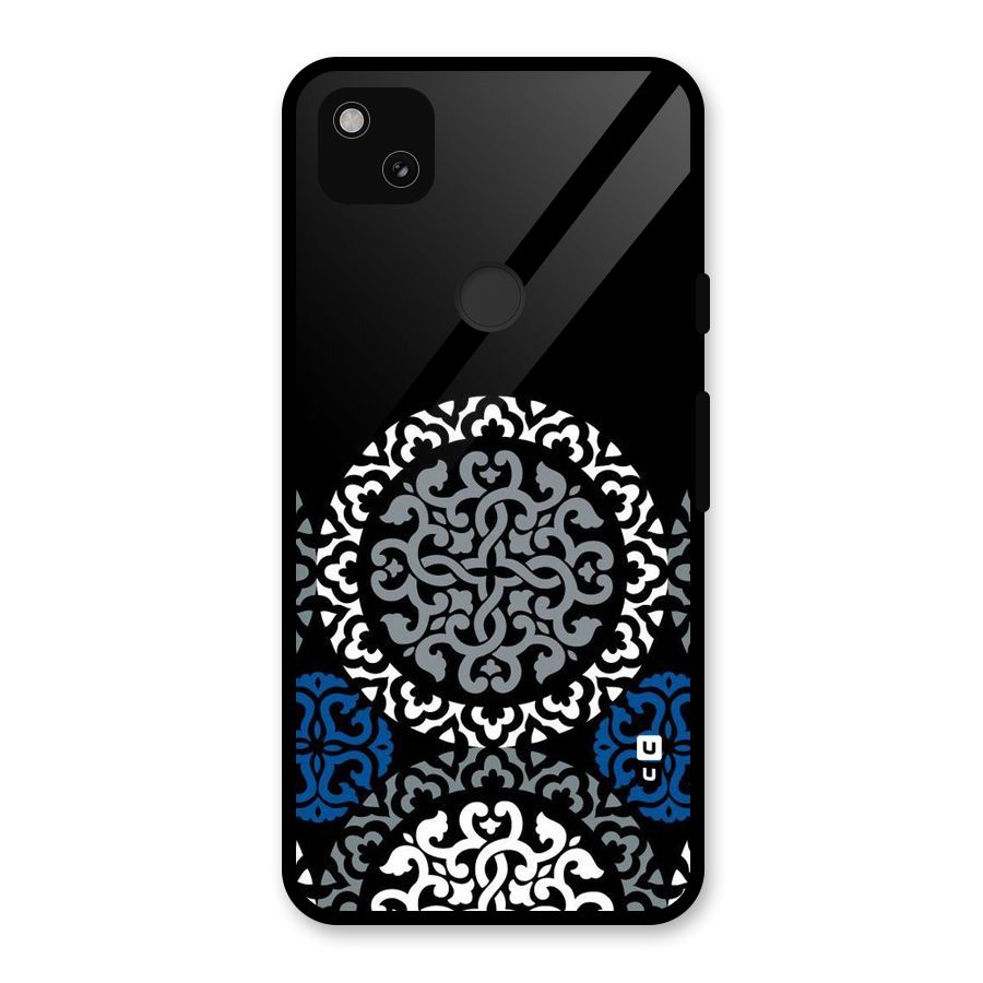 Mandala Circle Pattern Glass Back Case for Google Pixel 4a