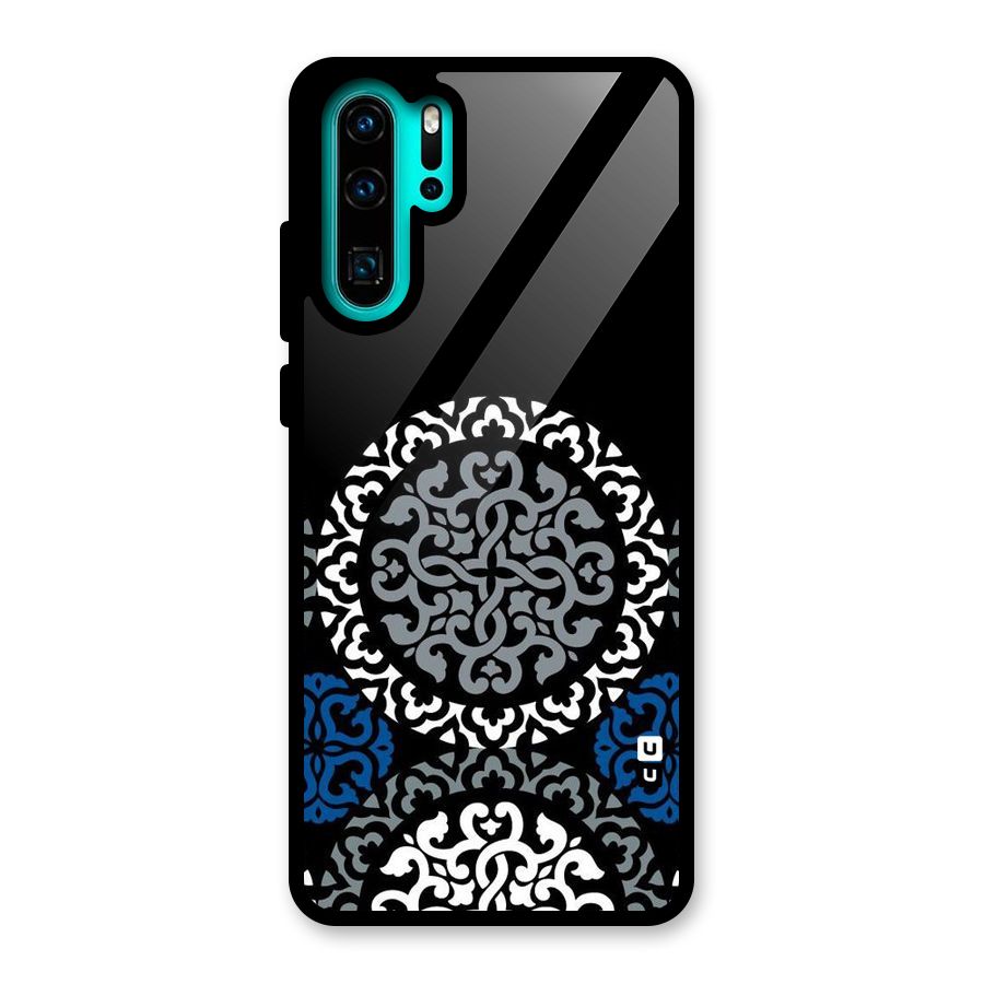 Mandala Circle Pattern Glass Back Case for Huawei P30 Pro