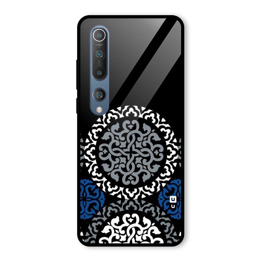 Mandala Circle Pattern Glass Back Case for Mi 10