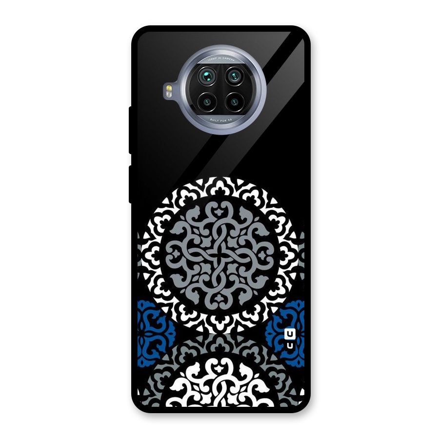 Mandala Circle Pattern Glass Back Case for Mi 10i