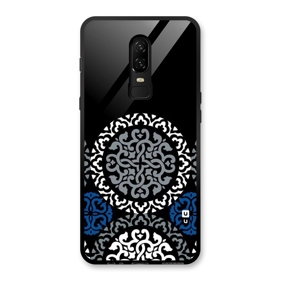 Mandala Circle Pattern Glass Back Case for OnePlus 6