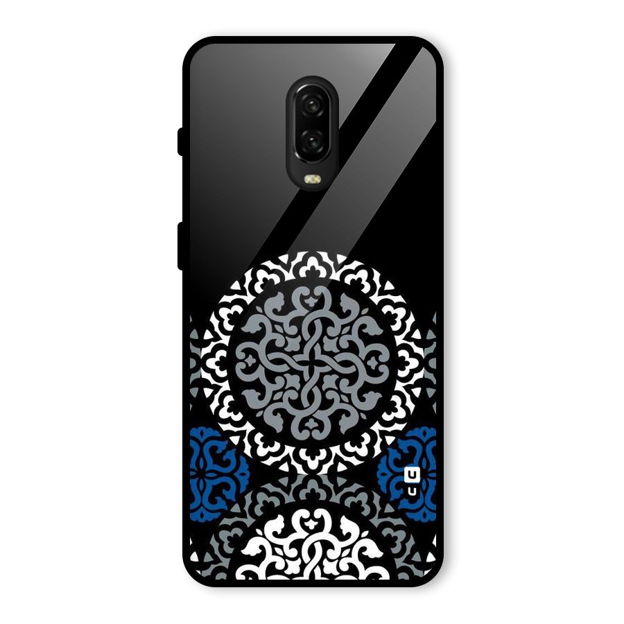 Mandala Circle Pattern Glass Back Case for OnePlus 6T