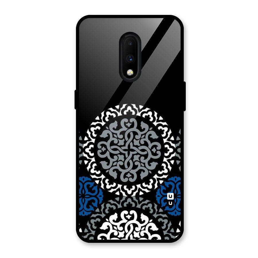 Mandala Circle Pattern Glass Back Case for OnePlus 7