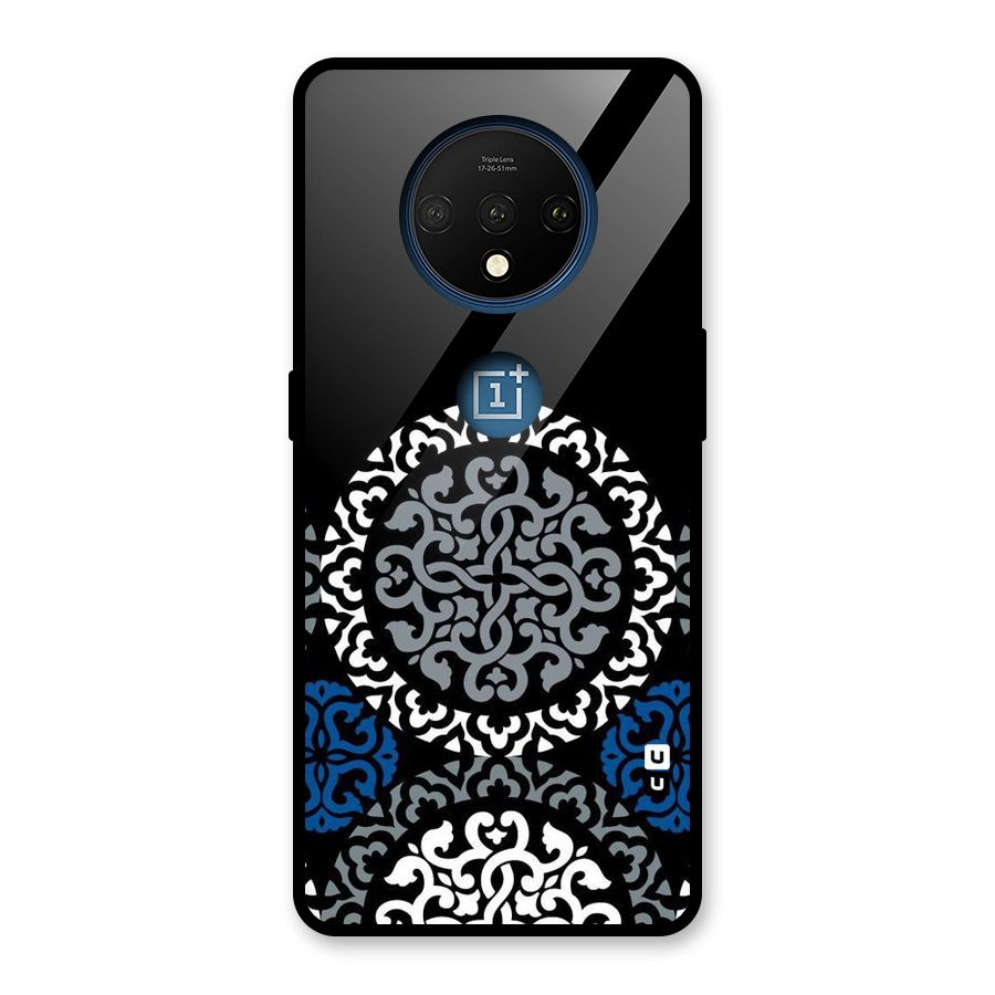 Mandala Circle Pattern Glass Back Case for OnePlus 7T