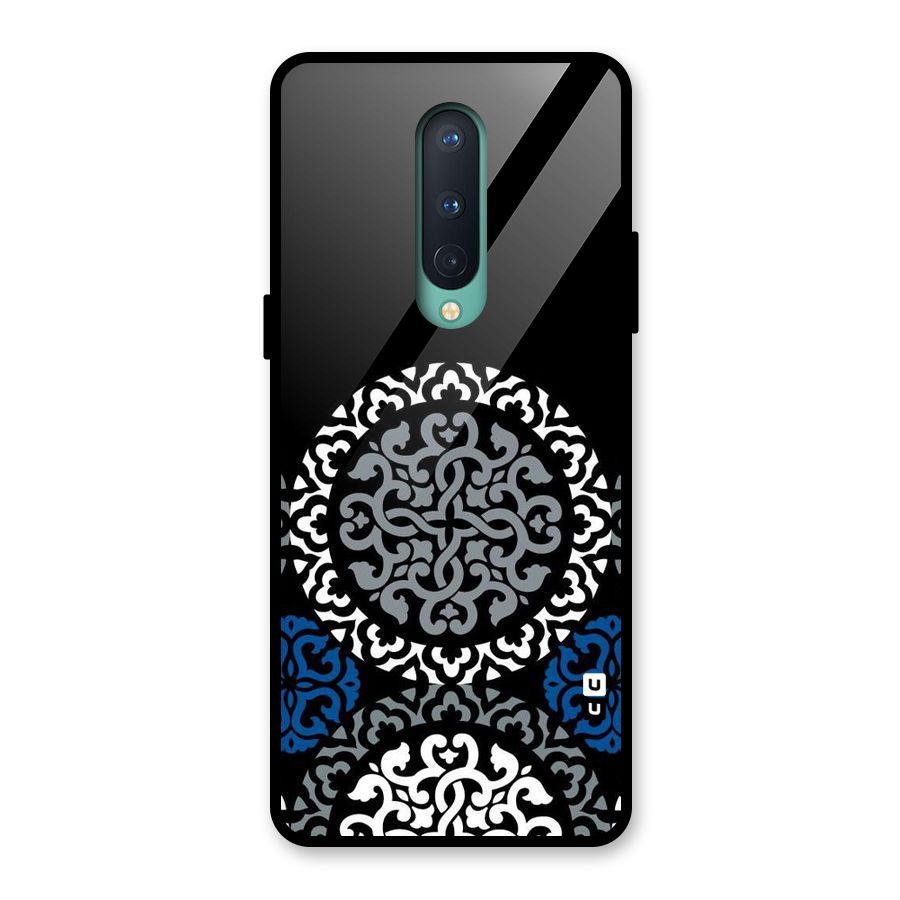 Mandala Circle Pattern Glass Back Case for OnePlus 8