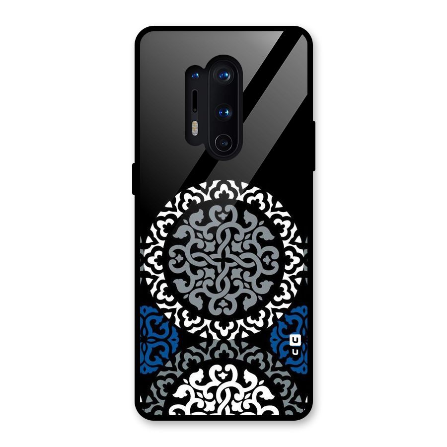 Mandala Circle Pattern Glass Back Case for OnePlus 8 Pro