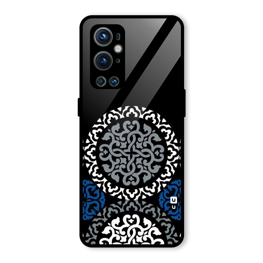 Mandala Circle Pattern Glass Back Case for OnePlus 9 Pro