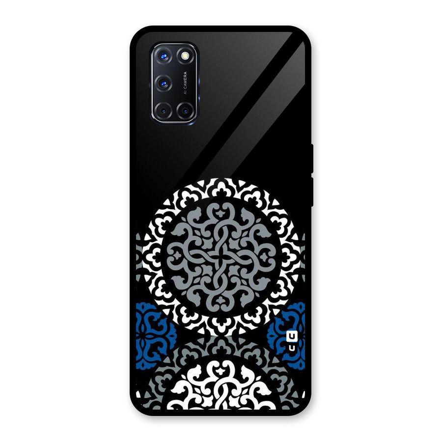 Mandala Circle Pattern Glass Back Case for Oppo A52