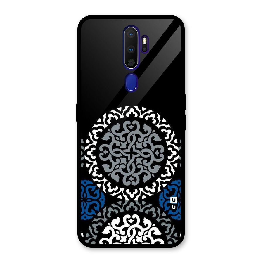 Mandala Circle Pattern Glass Back Case for Oppo A9 (2020)